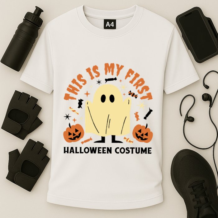 This Is My First Halloween Costume Cute Ghost Cooling Performance Crew T-Shirt