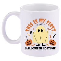 This Is My First Halloween Costume Cute Ghost 11oz C Handle Ceramic Mug