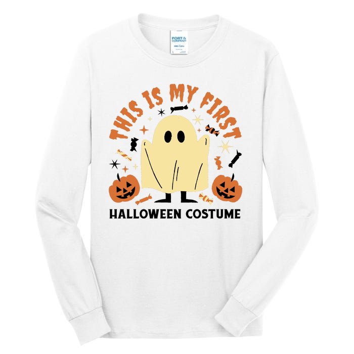 This Is My First Halloween Costume Cute Ghost Tall Long Sleeve T-Shirt