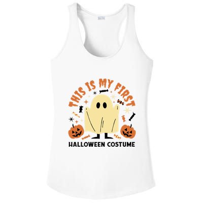 This Is My First Halloween Costume Cute Ghost Ladies PosiCharge Competitor Racerback Tank