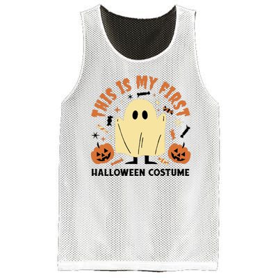 This Is My First Halloween Costume Cute Ghost Mesh Reversible Basketball Jersey Tank