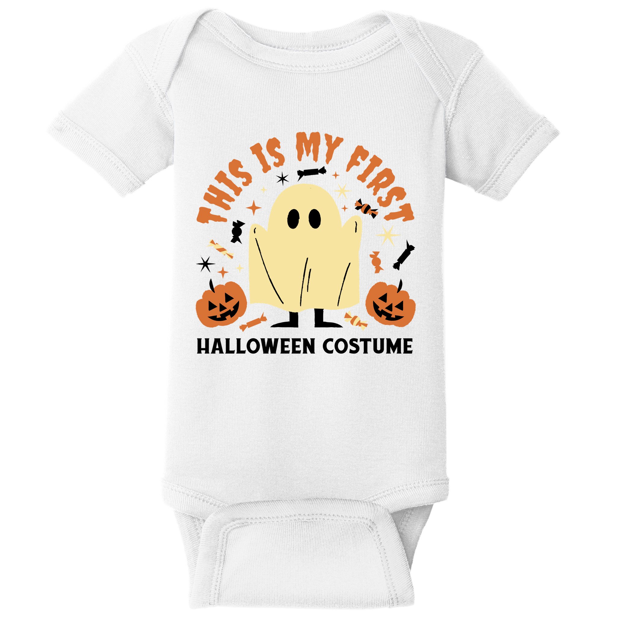 This Is My First Halloween Costume Cute Ghost Baby Bodysuit