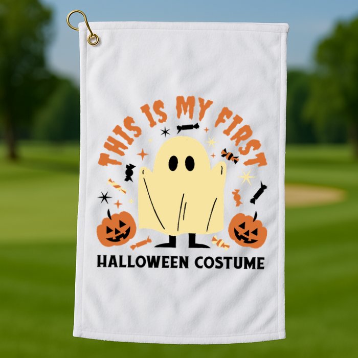 This Is My First Halloween Costume Cute Ghost Golf Towel