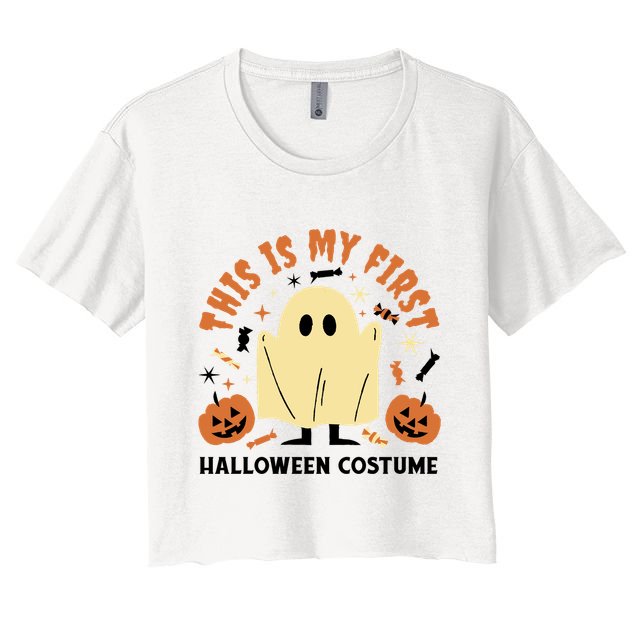This Is My First Halloween Costume Cute Ghost Crop Top