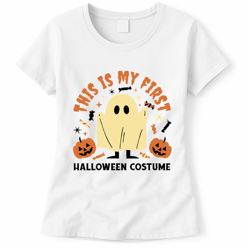 This Is My First Halloween Costume Cute Ghost Womens T-Shirt