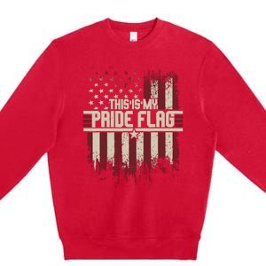 This Is My Pride Flag 4th Of Julys Patriotic Usa Premium Crewneck Sweatshirt