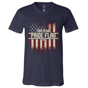 This Is My Pride Flag 4th Of Julys Patriotic Usa V-Neck T-Shirt