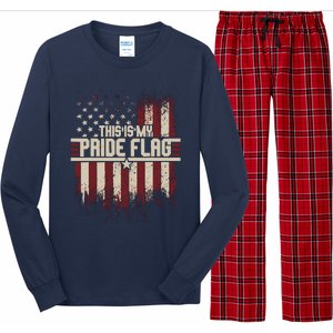 This Is My Pride Flag 4th Of Julys Patriotic Usa Long Sleeve Pajama Set