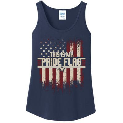 This Is My Pride Flag 4th Of Julys Patriotic Usa Ladies Essential Tank