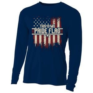 This Is My Pride Flag 4th Of Julys Patriotic Usa Cooling Performance Long Sleeve Crew