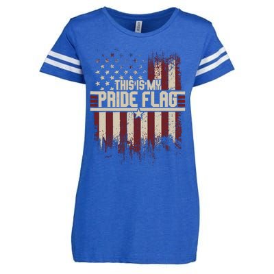 This Is My Pride Flag 4th Of Julys Patriotic Usa Enza Ladies Jersey Football T-Shirt