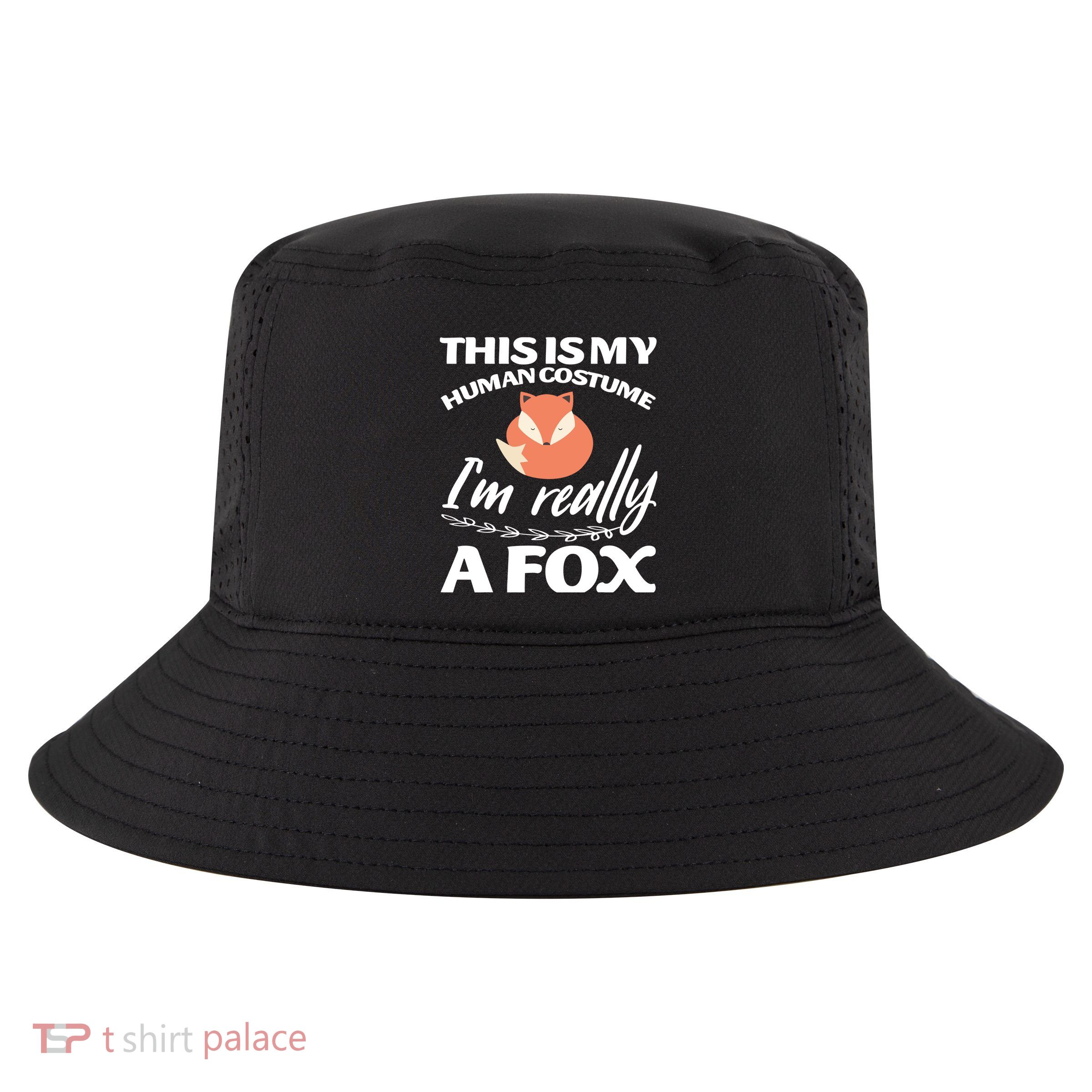 This Is My Human Costume I'm Really A Fox Tee Cool Comfort Performance Bucket Hat