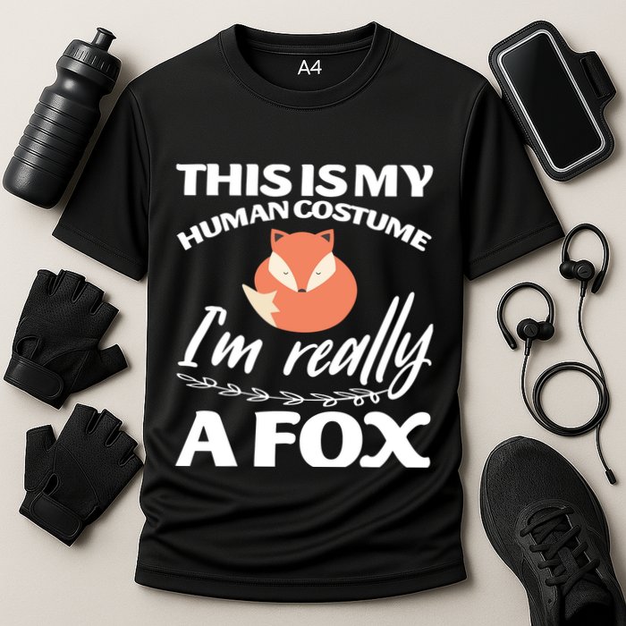This Is My Human Costume I'm Really A Fox Tee Cooling Performance Crew T-Shirt