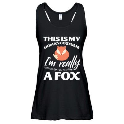 This Is My Human Costume I'm Really A Fox Tee Ladies Essential Flowy Tank