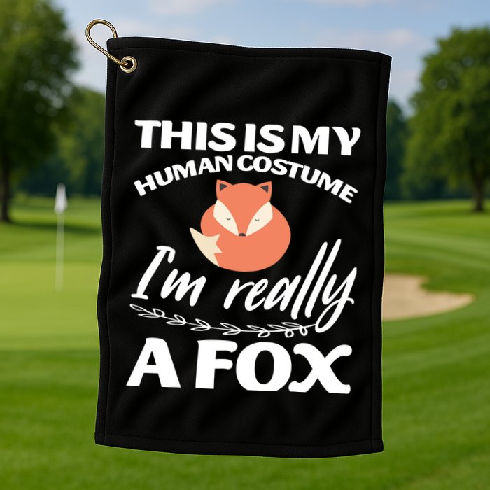 This Is My Human Costume I'm Really A Fox Tee Golf Towel