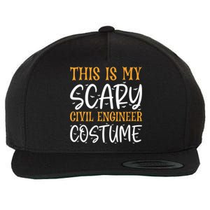 This Is My Scary Civil Engineer Costume Funny Halloween Wool Snapback Cap