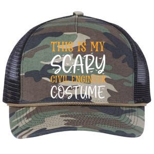 This Is My Scary Civil Engineer Costume Funny Halloween Retro Rope Trucker Hat Cap