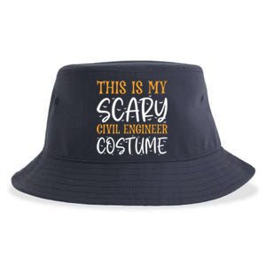 This Is My Scary Civil Engineer Costume Funny Halloween Sustainable Bucket Hat