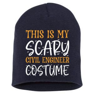 This Is My Scary Civil Engineer Costume Funny Halloween Short Acrylic Beanie