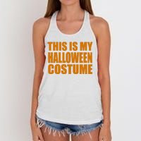 This Is My Halloween Costume Funny Women's Knotted Racerback Tank