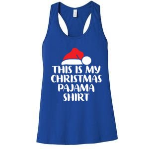 This Is My Christmas Pajama Funny Family Matching Xmas Gift Women's Racerback Tank