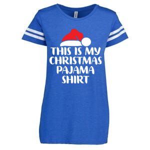 This Is My Christmas Pajama Funny Family Matching Xmas Gift Enza Ladies Jersey Football T-Shirt