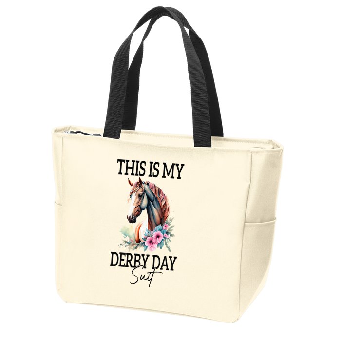 This Is My Derby Day Suit Horse Racing Zip Tote Bag