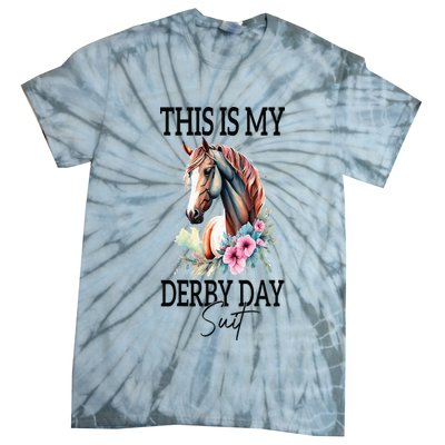This Is My Derby Day Suit Horse Racing Tie-Dye T-Shirt