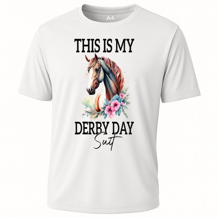 This Is My Derby Day Suit Horse Racing Cooling Performance Crew T-Shirt