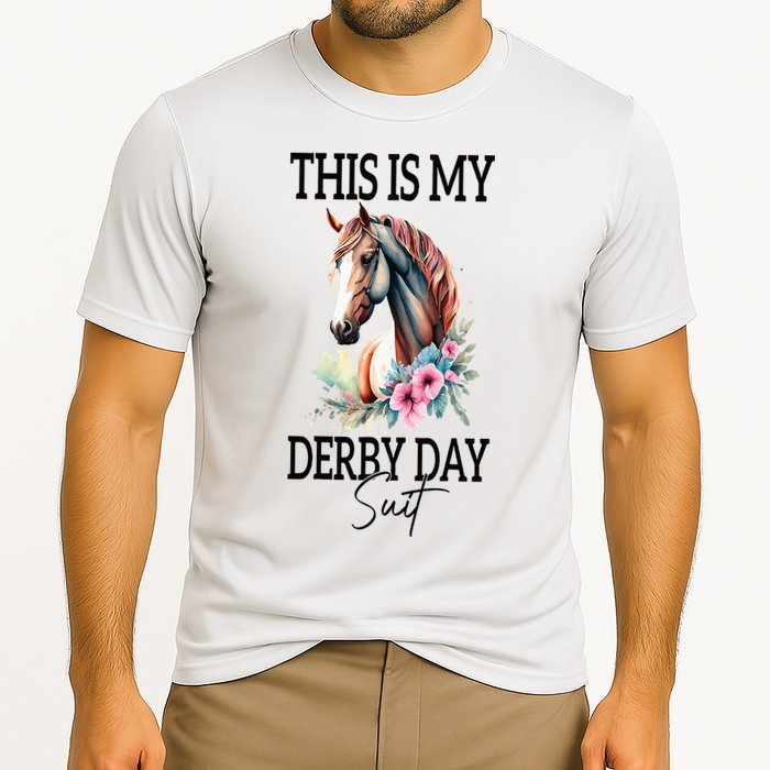 This Is My Derby Day Suit Horse Racing Cooling Performance Crew T-Shirt