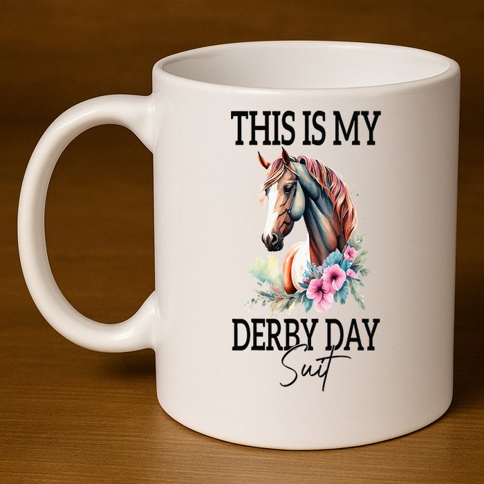 This Is My Derby Day Suit Horse Racing 11oz C Handle Ceramic Mug