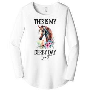 This Is My Derby Day Suit Horse Racing Women's Perfect Tri Tunic Long Sleeve Shirt