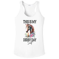 This Is My Derby Day Suit Horse Racing Ladies PosiCharge Competitor Racerback Tank