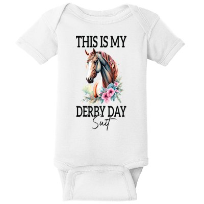 This Is My Derby Day Suit Horse Racing Baby Bodysuit