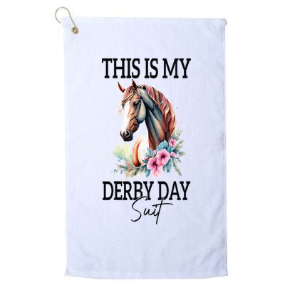 This Is My Derby Day Suit Horse Racing Golf Towel