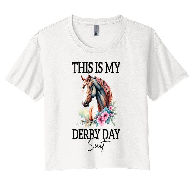 This Is My Derby Day Suit Horse Racing Crop Top