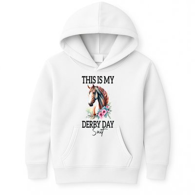 This Is My Derby Day Suit Horse Racing Kids Hoodie