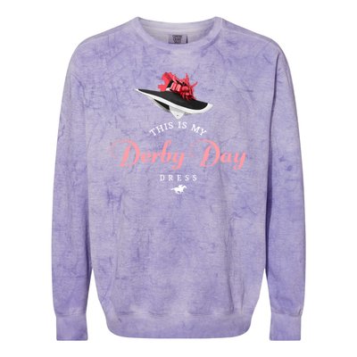 This Is My Derby Day Dress Colorblast Crewneck Sweatshirt