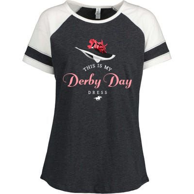 This Is My Derby Day Dress Enza Ladies Jersey Colorblock Tee