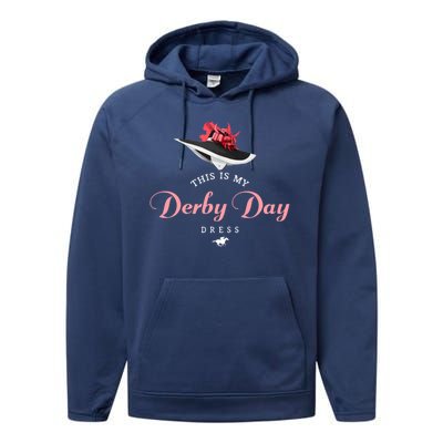 This Is My Derby Day Dress Performance Fleece Hoodie