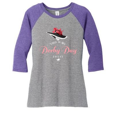 This Is My Derby Day Dress Women's Tri-Blend 3/4-Sleeve Raglan Shirt