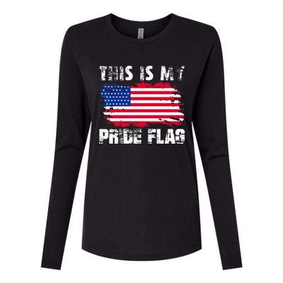 This Is My Pride Flag USA American 4th Of July Patriotic Day Womens Cotton Relaxed Long Sleeve T-Shirt