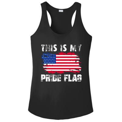 This Is My Pride Flag USA American 4th Of July Patriotic Day Ladies PosiCharge Competitor Racerback Tank