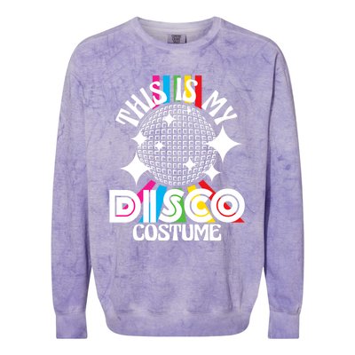 This Is My Disco Costume 1970s Funky Party 70s Groove Colorblast Crewneck Sweatshirt