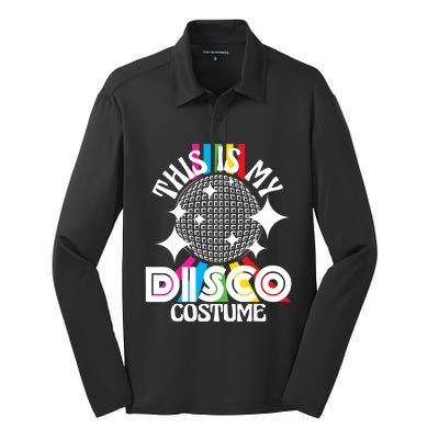 This Is My Disco Costume 1970s Funky Party 70s Groove Silk Touch Performance Long Sleeve Polo