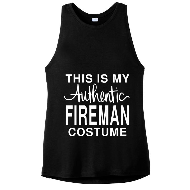 This Is My Authentic Fire Costume: Funny Halloween Joke Funny Gift Ladies PosiCharge Tri-Blend Wicking Tank