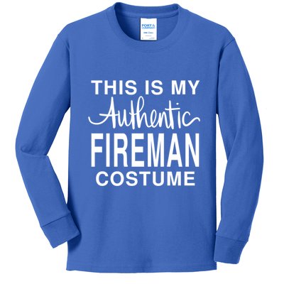 This Is My Authentic Fire Costume: Funny Halloween Joke Funny Gift Kids Long Sleeve Shirt
