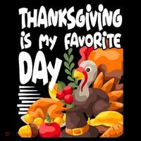 Thanksgiving Is My Favorite Day Turkey 16 in Basic Backpack