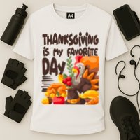 Thanksgiving Is My Favorite Day Turkey Cooling Performance Crew T-Shirt