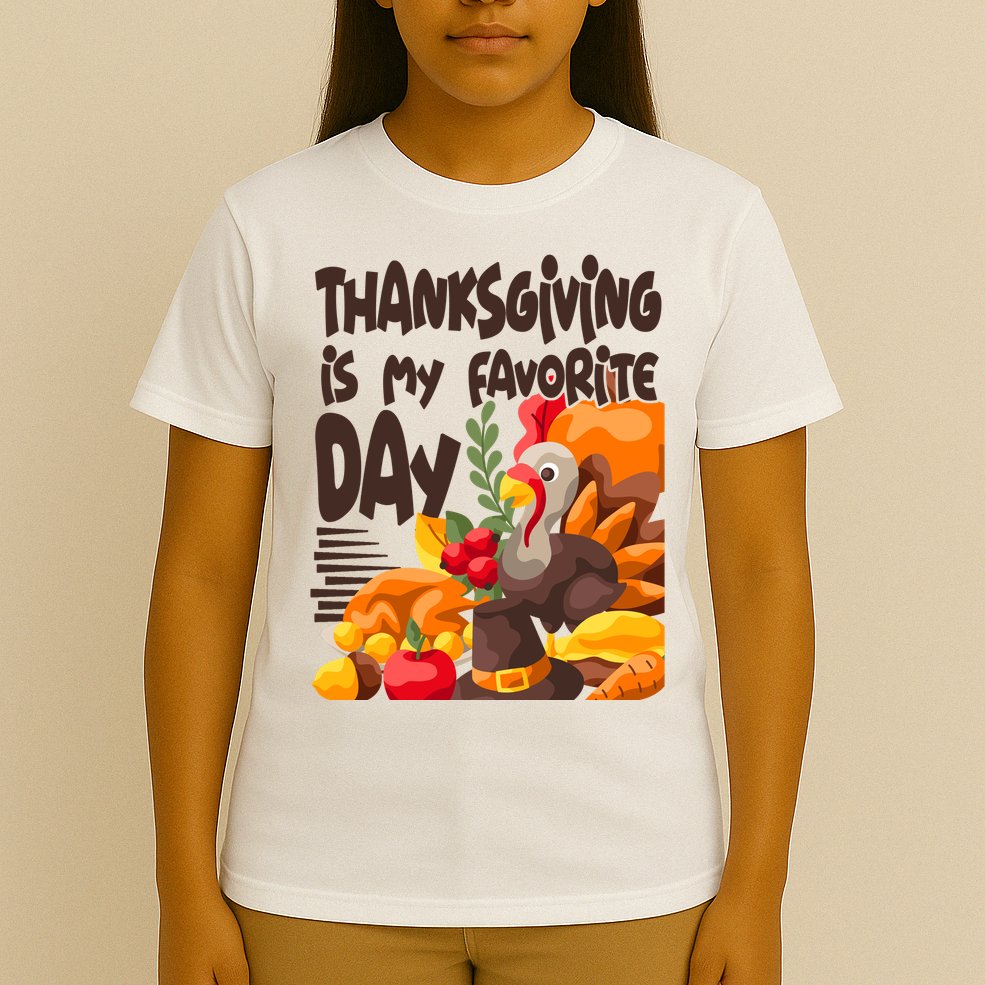 Thanksgiving Is My Favorite Day Turkey T-Shirt